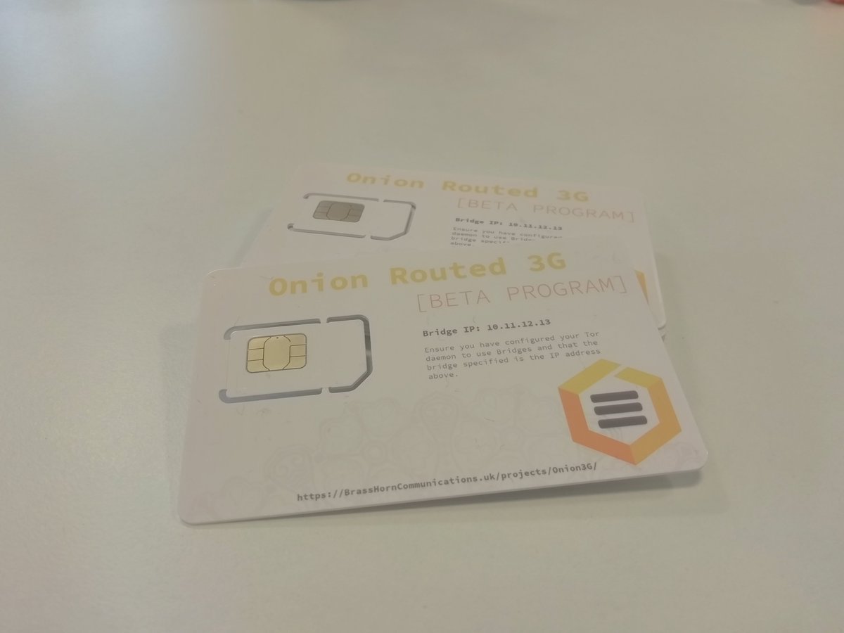 A stack of Brass Horn Communications branded SIM cards