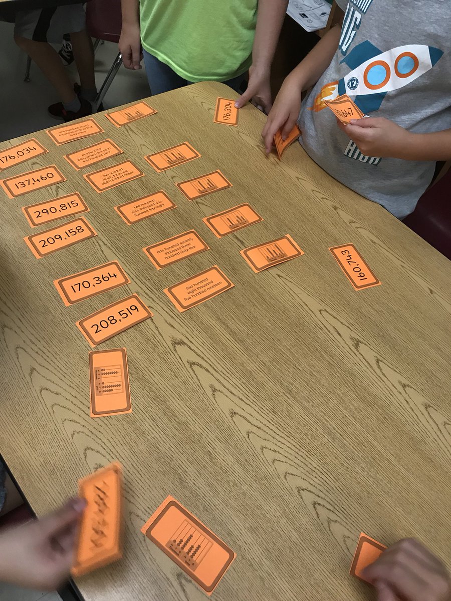 4th graders matching up place value cards in groups! 
#ees1819
#knowgrowshow
<a href="/ellisorbulldogs/">Ellisorbulldogs</a>
#risetothetop
<a href="/math_solutions/">Math Solutions</a>
@mathcoachcorner
#iteachmath