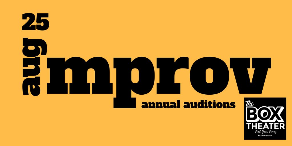 #improv Auditions today #Tampa <a href="/boximprov/">The Box Theater</a>. New spots created-walk ups welcomed <a href="/5pm/">5pm.co.uk</a> audition. 3 pm=FULL If you are considering coming, please do.  picatic.com/event153056432…