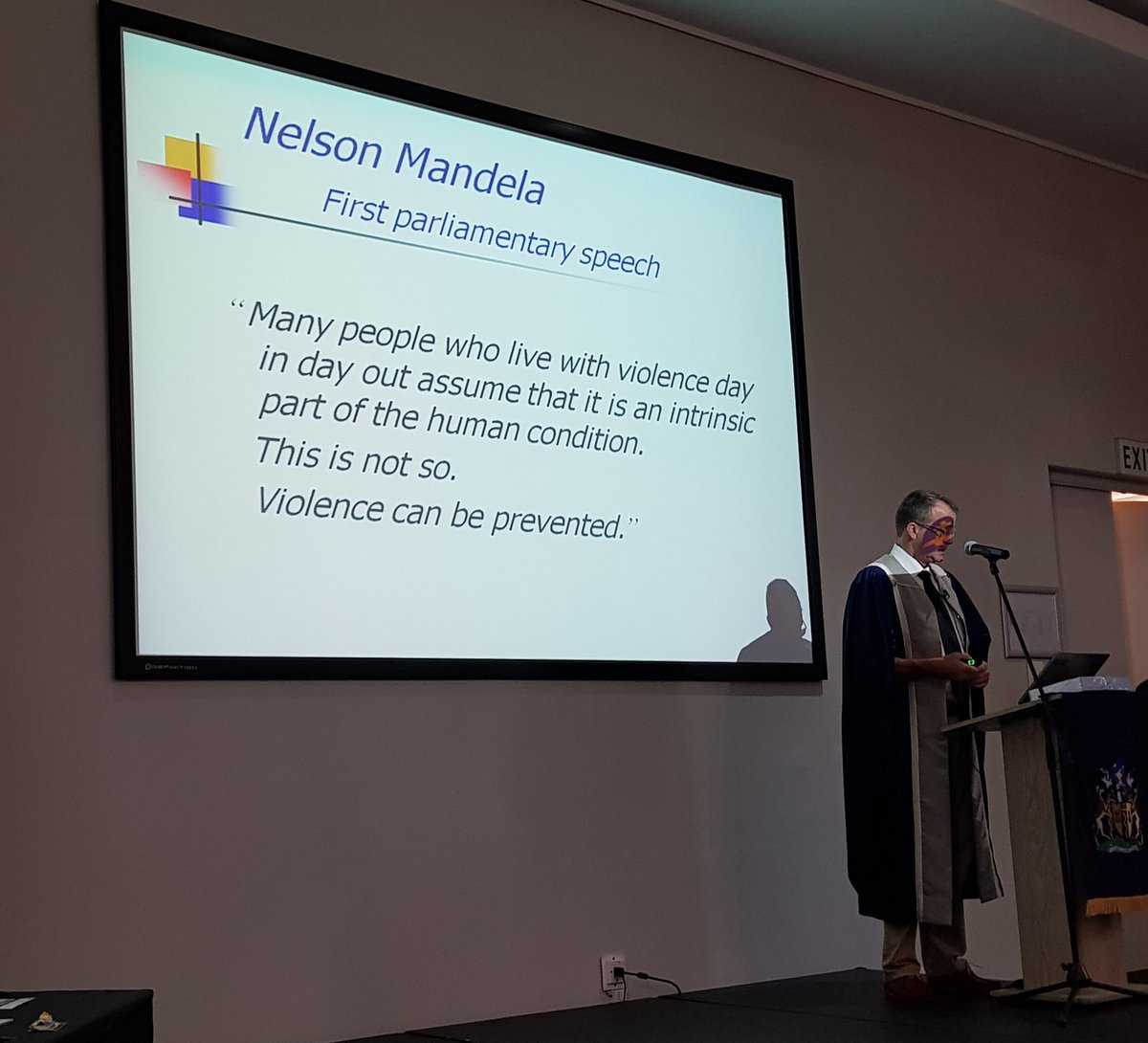 klausvon's tweet photo. #SANFPC18 Powerful presentation by Prof Sebastian van As on the harmful effects of #alcoholconsumption, especially it's role in #childhood #trauma. Role of government highlighted, but more importantly the role of health workers and the community. Need for #advocacy. @RCWMCH https://t.co/HptaDCzX2c