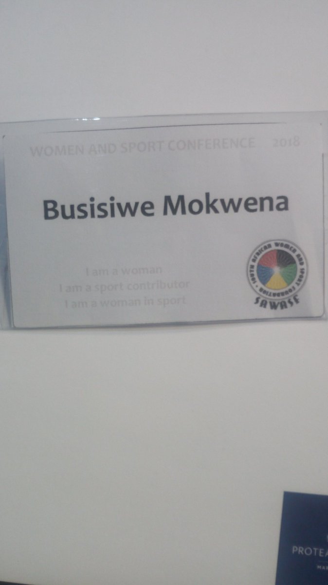 BusisiweMokwena's tweet photo. A great day in with other women in sports at the #SAWASFConference18 it's been insightful as always ❤🙌 #WomenInSport #WomenInFootball https://t.co/2xwcCFkXPz