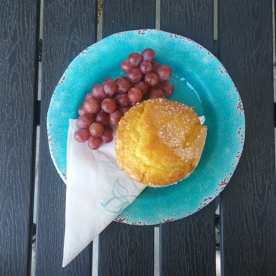 Corn never tasted so sweet. #BluePeacockBistro #PavilionSquare #PavilionGrandHotel #muffin #breakfast #snack