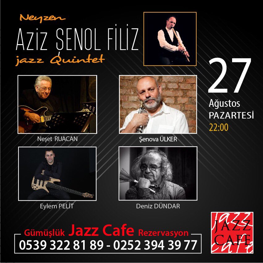 Flugel59's tweet photo. 27’si akşam Gümüşlük Jazz Cafe’deyiz. 22’de başlıyoruz. https://t.co/qS1Rl3flZj