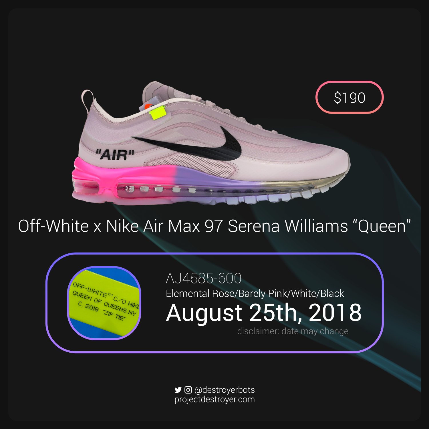 off white serena williams restock