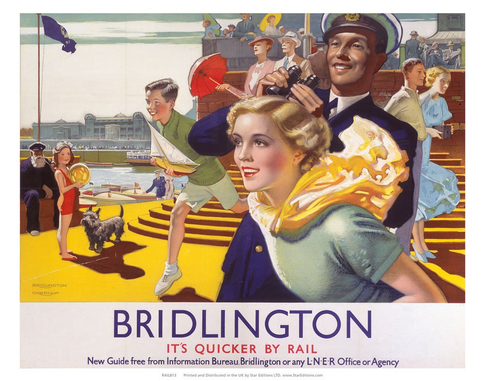 RailPosters's tweet photo. Bridlington - It's Quicker By Rail. 
20% off Bank Holiday Weekend Sale. Delightful vintage art prints available in a variety of sizes right here - https://t.co/ZxXa2WMHhu https://t.co/sIccwlQ6em