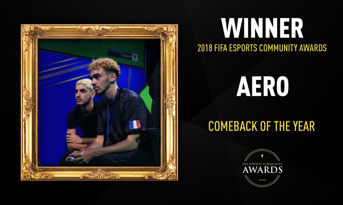 FIFAeAwards's tweet photo. FIFA ESPORTS COMMUNITY AWARDS
COMEBACK OF THE YEAR

🏆 @nV_Aero https://t.co/GDe0Wvus8U