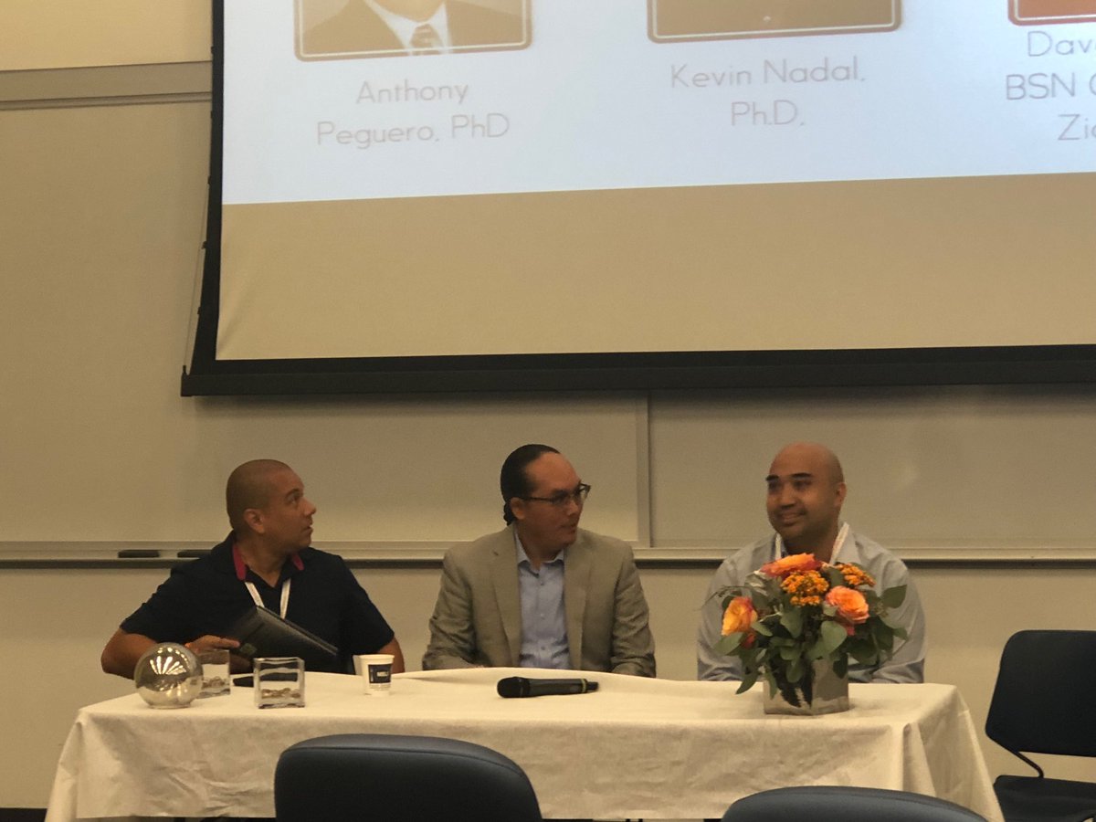 Excited to hear personal and professional perspectives from men: Anthony Peguero, Kevin Nadal, and Dave Panana #lrc2018