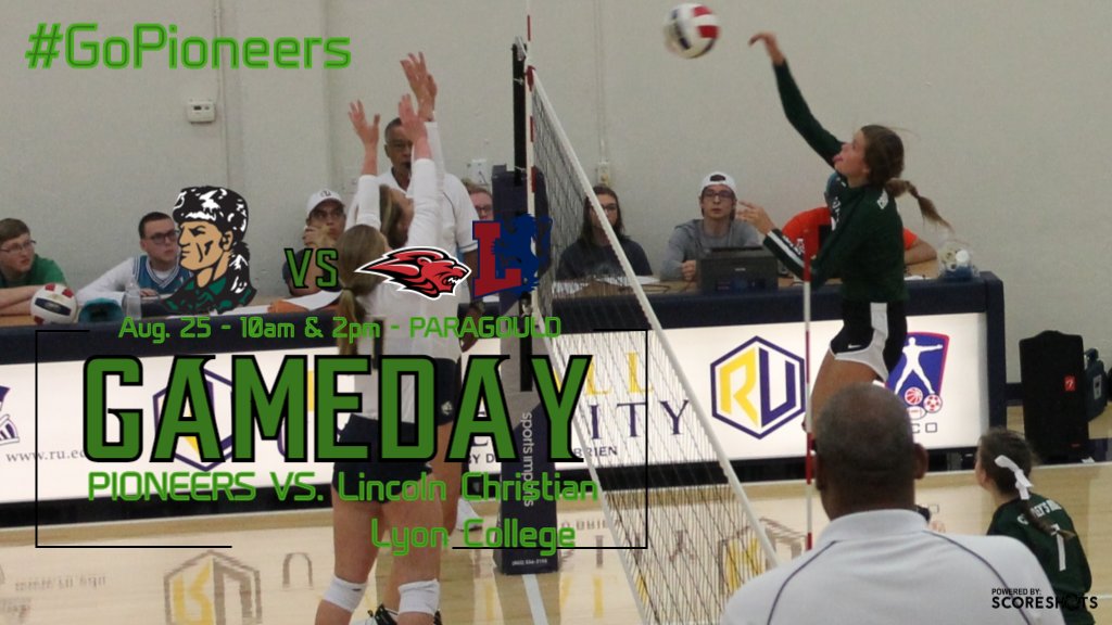 CRCPioneers's tweet photo. VB GAMEDAY! @CRCPioneerVB will host their first home matches of the season today!
10am: @CRCPioneerVB vs. @LCUAthletics
12pm: @LCUAthletics vs. @LyonAthletics
2pm: @CRCPioneerVB vs. @LyonAthletics
Live stats &amp; video - https://t.co/UUTrUtJzcH #GoPioneers #crcvb https://t.co/xdgA1QQJnz