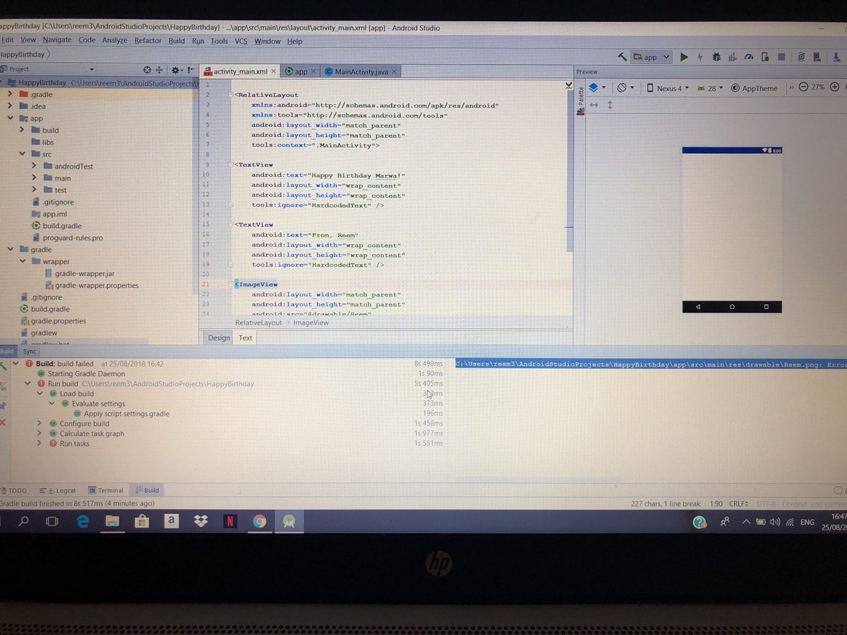 reem_021's tweet image. ايش الحل مع الاندرويد ستوديو لما يقول لي build failed 
😩
#android_developers