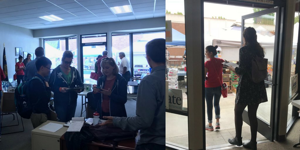 KateBrownForOR's tweet photo. Pablo: Hillsboro, get ready for these volunteers! They are ready to knock on hundreds of doors for @KateBrownforOR today. #TeamKate #KickoffForKate #TwitterTakeover #orpol https://t.co/VJUYP7PTAP