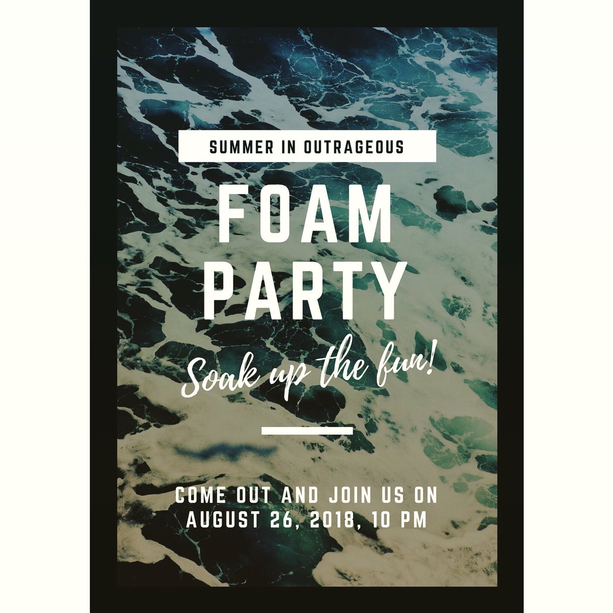 ClubOutrageous's tweet image. 😍IT'S TOMORROW!!!!!!!!! OUR FOAM PARTY IS TOMORROW!!!!!!!!😍The idea of waiting for something makes it more exciting Google 🔎
Well we've been waiting for this one for a while so you can imagine how exciting it's going to be

WE ARE NOW JUST 1️⃣️ DAY AWAY FROM OUR FOAM PARTY