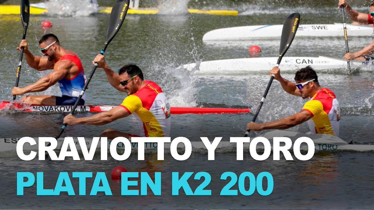 rtveplay's tweet photo. Saúl Craviotto y Cristian Toro, plata en la prueba de K2 200 en los Mundiales de piragüismo que se celebran en Montemor O Velho (Portugal). 🥈 Vuelve a disfrutar de la PRUEBA COMPLETA en HD https://t.co/xFmyHqpiAt https://t.co/uxnpRhIZCu