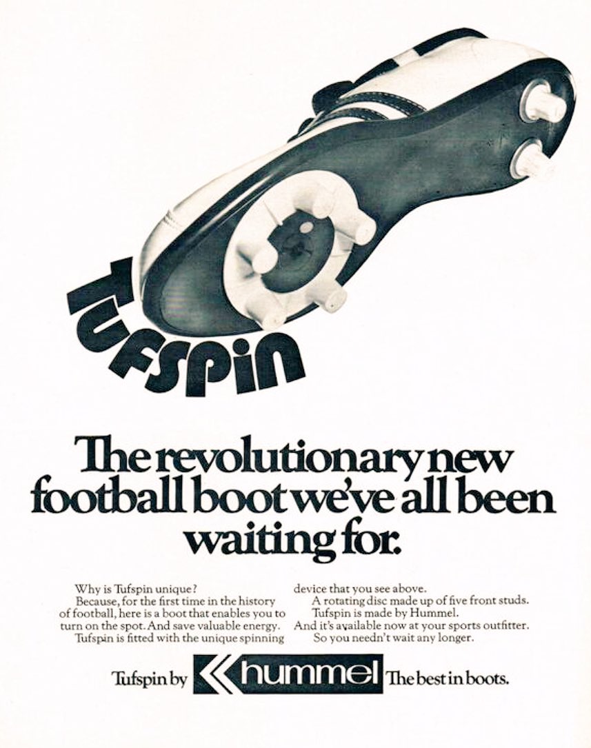 Football Memories on Twitter: "Advertisement for Hummel Tufspin Boots # Hummel #Ads #FootyBoots https://t.co/kHHySg6Axz"