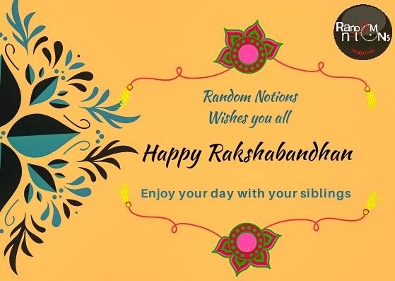randomnotions10's tweet photo. Random Notions wishes you all a very happy Rakshabandhan #RandomNotionsOfficial #RandomNotions #RN #RakshaBandhan2018  #2k18 #India #culture #Siblings https://t.co/OsawiM5neM