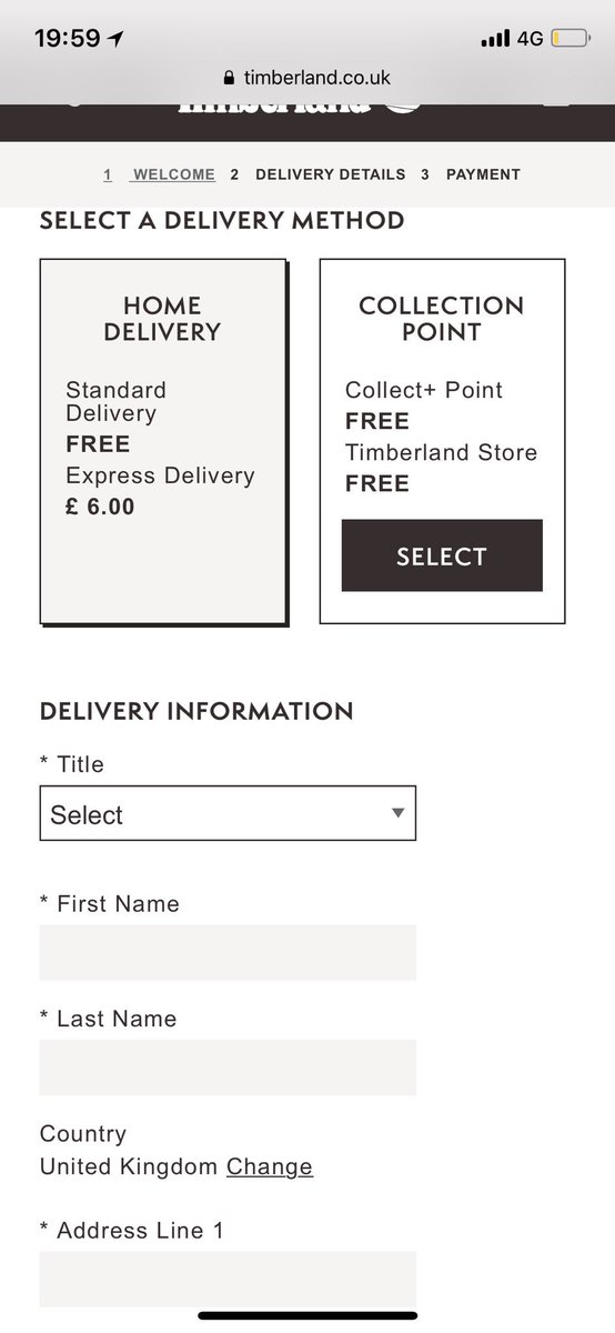 ramsayblack's tweet photo. @Timberland is there something wrong with your website? When I go to process payment it keeps throwing me back to the same page https://t.co/eUHENbKuTe