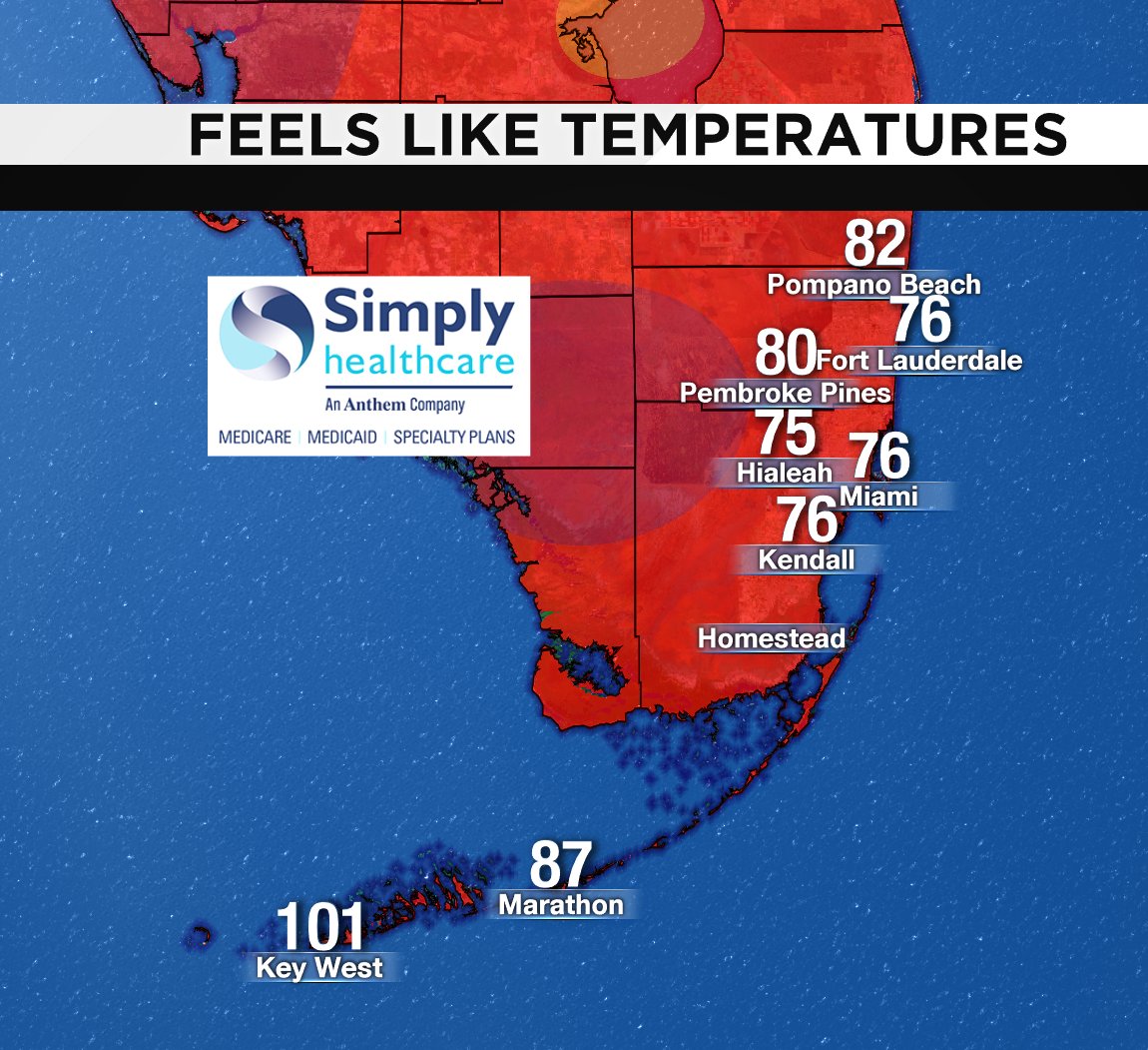 It's 3PM! Check out the heat index. #BROWARD #MIAMIDADE #FLKEYS Presented by Simply Healthcare https://t.co/w0Ze74v61R