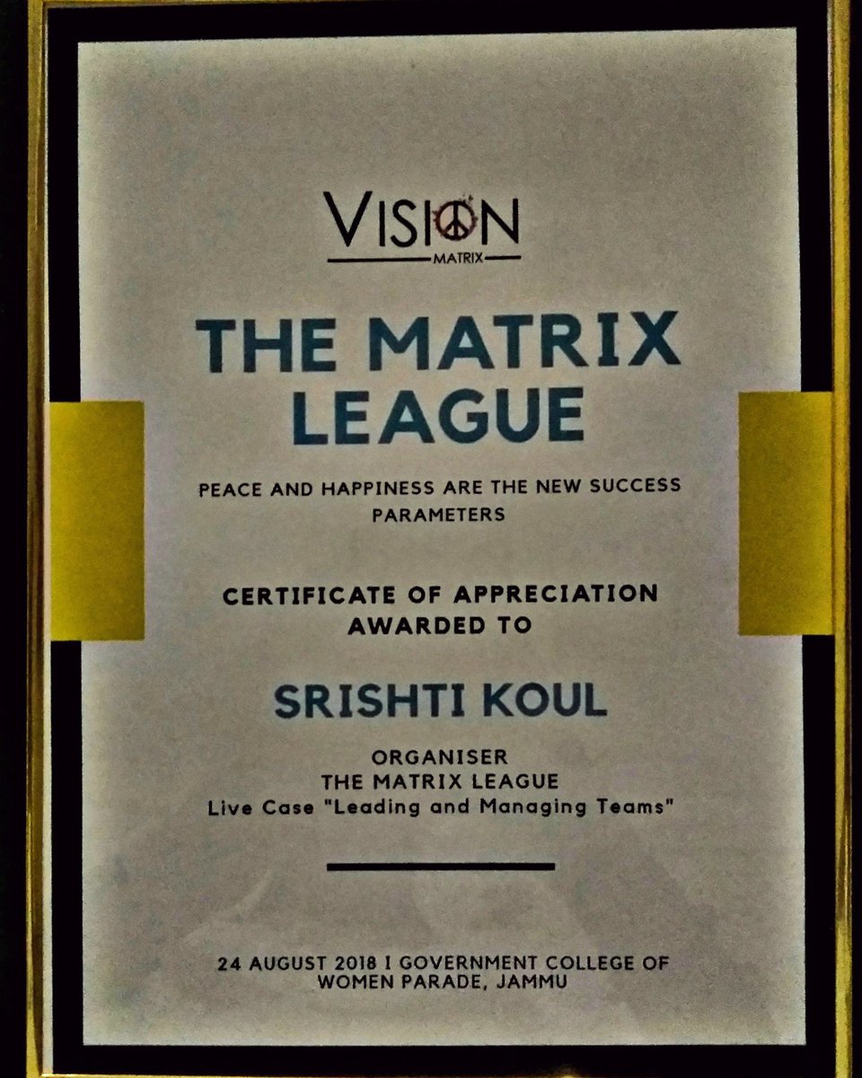 KoulSrishti's tweet photo. What a day !
Peace and happiness are the new success parameters.
#Vision2021 #VisionMatrix #VisionMatrixMentees #Peace #Happiness https://t.co/MSfx0ggZ9j