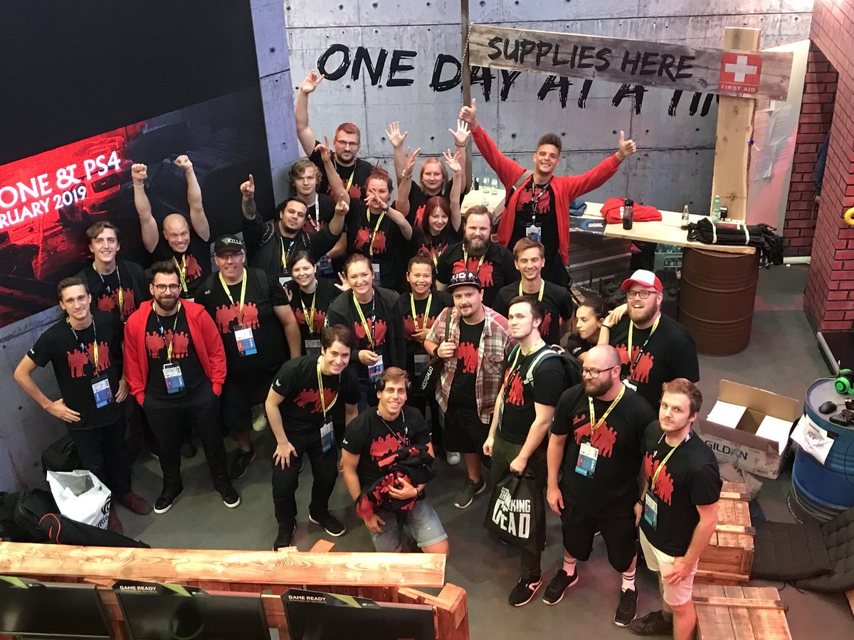 OverkillsTWD's tweet photo. That’s a wrap, #Gamescom! Tightest crew ever. Thank you for coming! #OTWD #ThinkFightLive https://t.co/9bYL4hBcLk