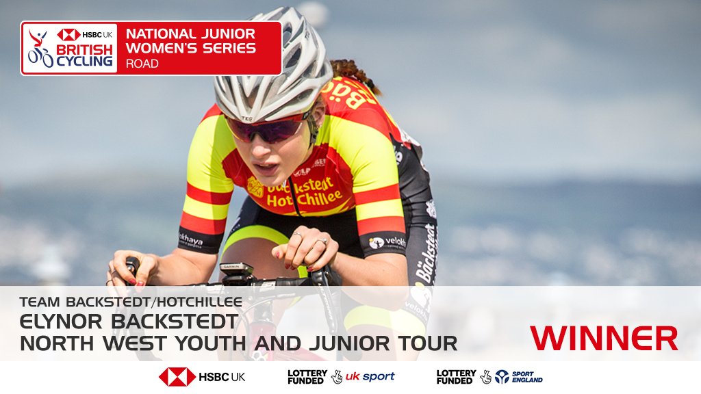 BritishCycling's tweet image. It's a winning start for @Team_BHC's @EBackstedt6 in the final round of the @HSBC_UK Junior Women's Road Series as she claims victory in the opening stage of the North West Junior Women's Tour.

#JuniorRoadSeries