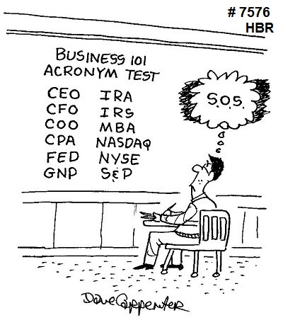 NBEA's tweet photo. Business #acronyms! Thanks for the cartoon #DaveCarpenter!
#busedu #FunnyFriday https://t.co/vR439f5AeW