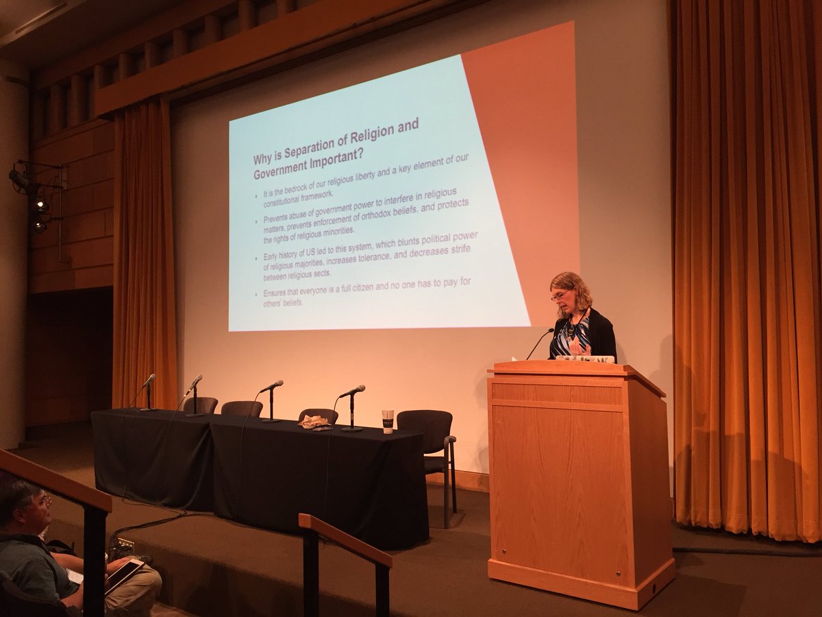 GretchenKoch's tweet image. Alison Gill: “State of the Secular State: Policy Trends and Legal Developments” at #swwork