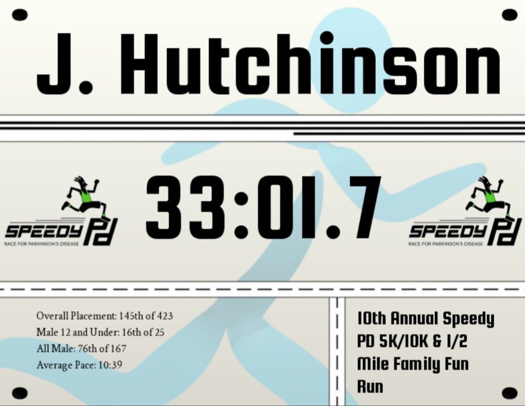 drfhutchinson's tweet photo. Jack Hutchinson - 10th Annual Speedy PD 5K. @Run_SpeedyPD @HazelSHutch @ahutchinson5 https://t.co/IgGHb3rAbb