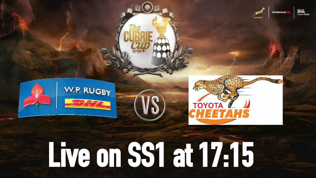 The defence of their Currie Cup campaign starts at home in Cape Town today for <a href="/WP_RUGBY/">WP RUGBY</a> who takes on the <a href="/CheetahsRugby/">Toyota Cheetahs</a> looking to rebound from last weekend's defeat. Who will prevail? <a href="/DirectAxis/">DirectAxis</a> <a href="/NashuaLTD/">Nashua Limited</a> <a href="/Springboks/">Springboks</a> <a href="/SuperSportTV/">SuperSport 🏆</a> #wherelegendsrise