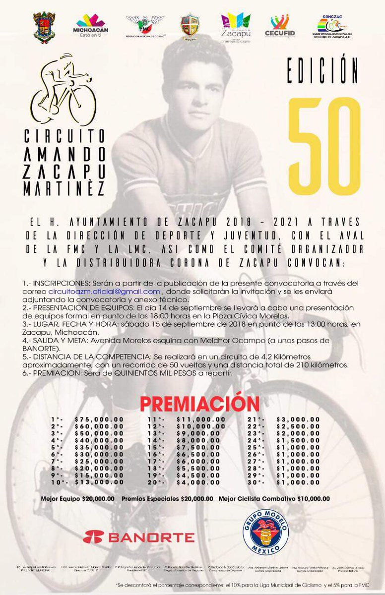 josehp9898's tweet photo. @BiciGoga convocatoria clásica Zacapu 2018 siempre se pone bien! https://t.co/ePKVsco4Yx