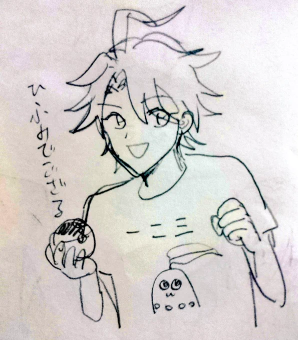 資料なしで描いたひふみ(左)見ながら描いたひふみ(右) 