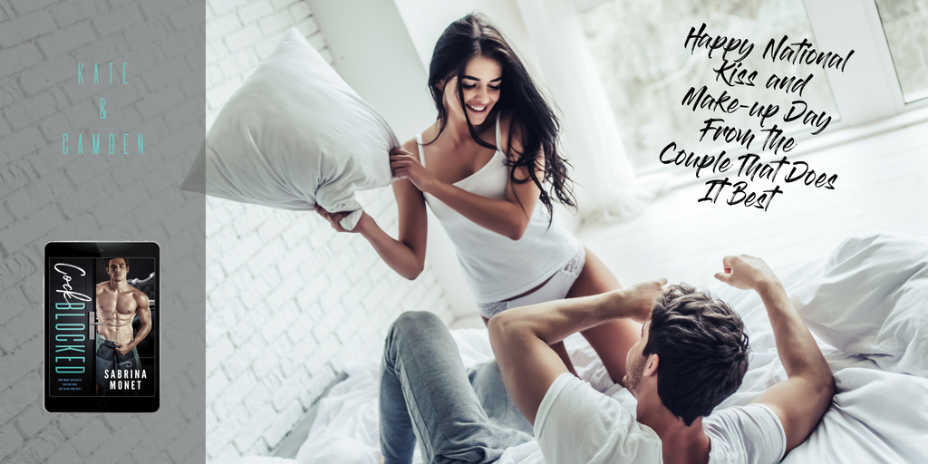 iamsabrinamonet's tweet photo. Happy National Kiss and Make-Up Day! Here's to arguing with someone who would make making-up well worth the fight. https://t.co/bBpLRgzzSa 
*
*
*
*
#CockBlocked #KissandMakeUp #NationalKissandMakeupDay #KateandCamden #MakeupSex #RomCom #Romance #Love #Relationships #BookLovers https://t.co/1y2UnoegIx