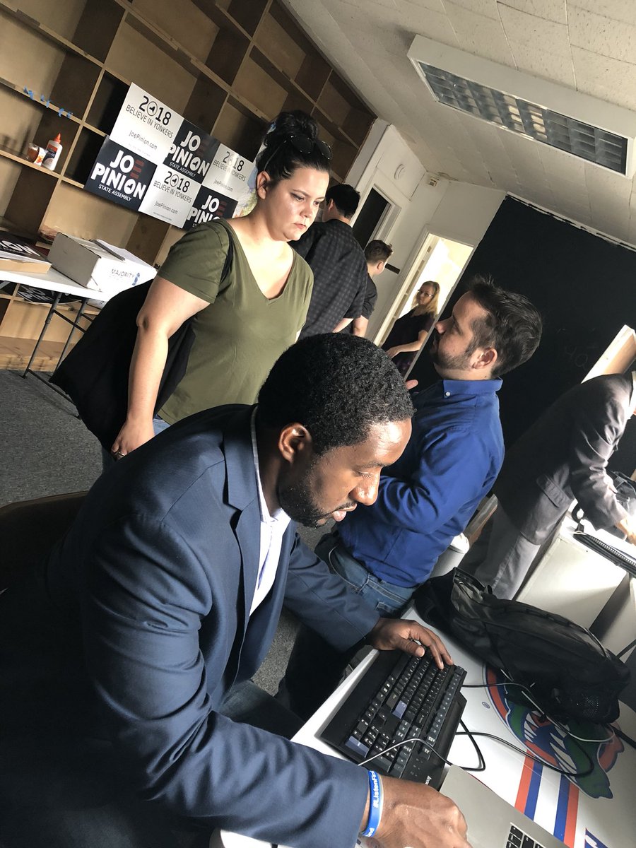 PierryBenjamin's tweet photo. Currently at #CampPinion with a group of volunteers ready to hit the streets! @pinion4ny @NewYorkGOP #LeadRight2018 #RLI https://t.co/PgunGpr2Br