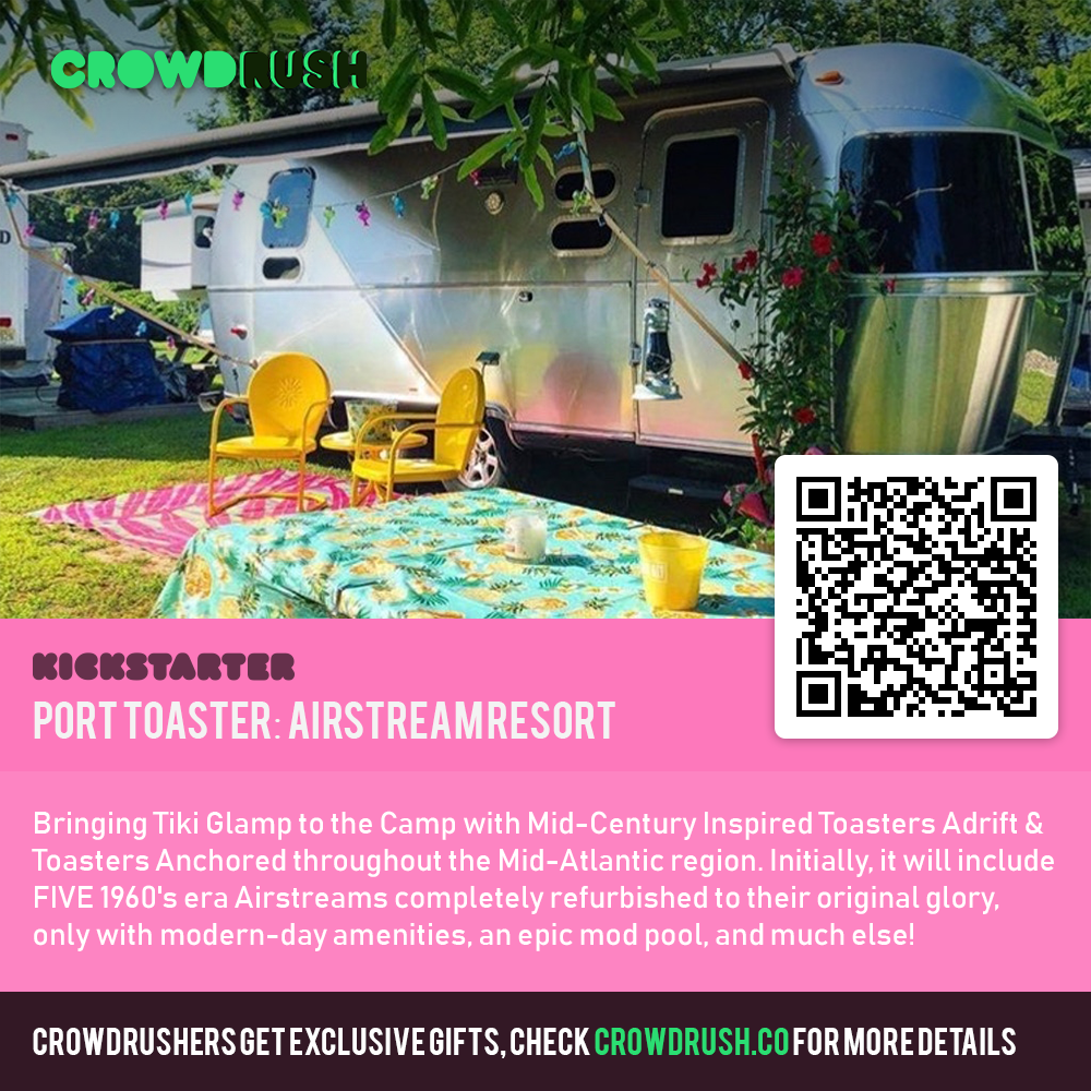 Bringing Tiki Glamp to the Camp with Mid-Century Inspired Toasters Adrift AND Toasters Anchored throughout the Mid-Atlantic region.

Learn more at 
kck.st/2Nnyf1G

#travel
 
#Kickstarter
 
#travelling
  
#wanderlust