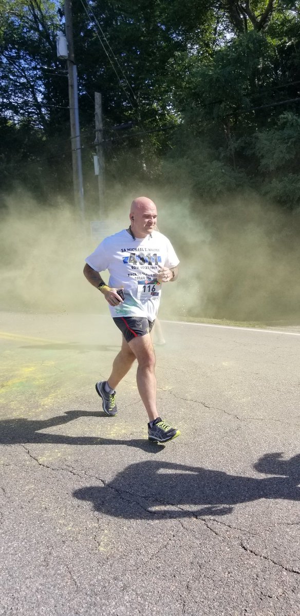 Spotted @ColJSKatz partcipating in the 2nd annual  Be Like Mike color run to benefit the family of fallen VSP trooper Michael T. Walter.
🖤💙🖤 <a href="/CCPDVa/">Chesterfield Police</a>