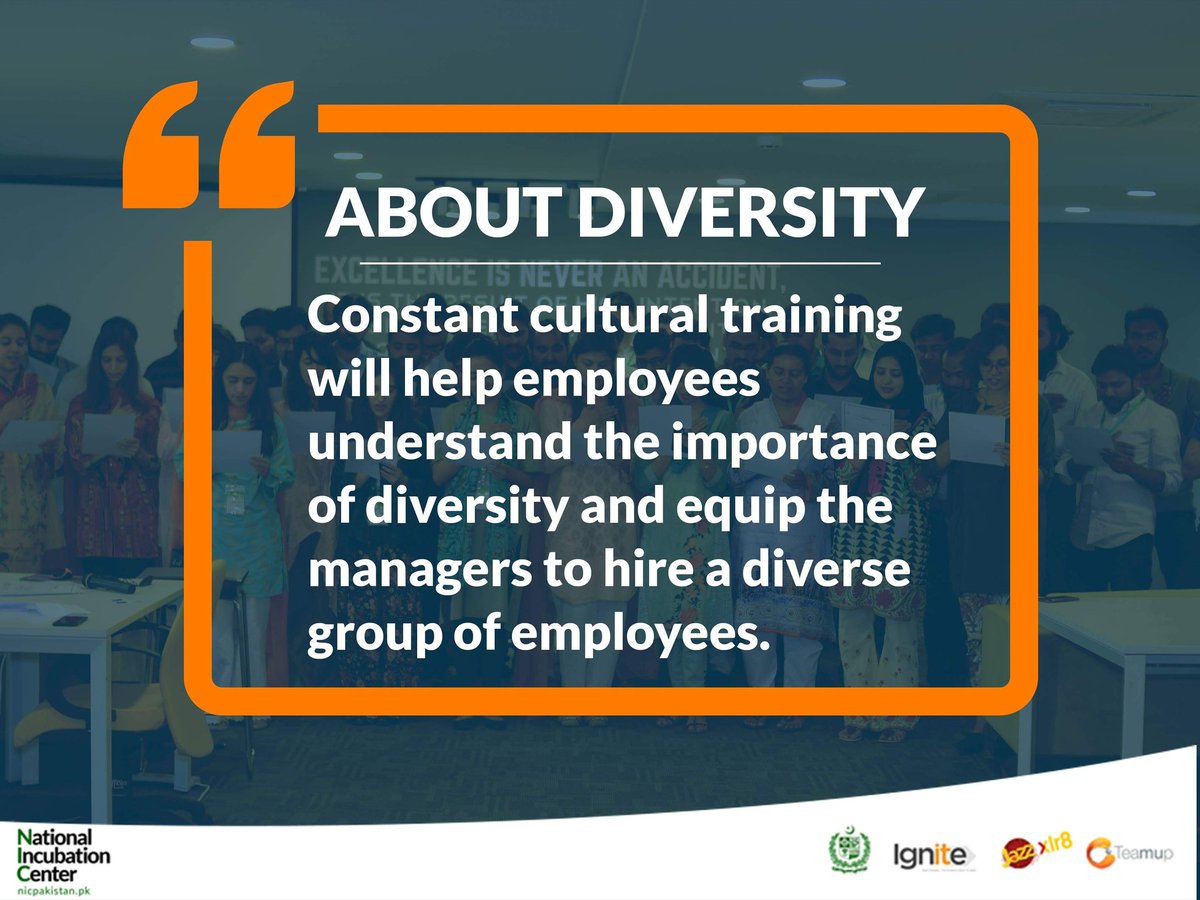 nic_islamabad's tweet photo. Even if the team comprises of people with different backgrounds, constant sensitivity trainings can allow employees to understand each other's perspective and bring about cohesiveness in teams.
#DiversityTips https://t.co/YBgwyGxRpO