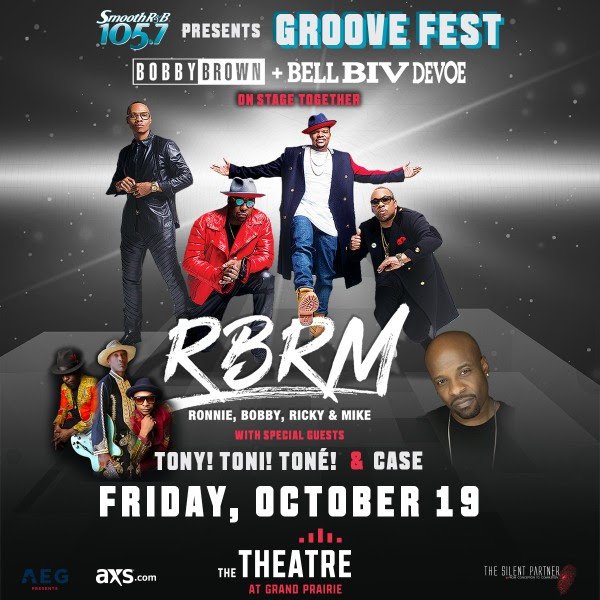 tamconsulting's tweet photo. 105.7 presents Groove Fest!!
Bobby Brown &amp; Bell Biv Devoe On Stage Together
with Special Guests Tony Toni Tone and Case
30 Second Youtube Commercial: https://t.co/FOLwg9lOAG
Show Date: Fri, Oct 19, 2018
Get Tickets Now:
https://t.co/Gqan75OeZx https://t.co/4uY6wGHr7L