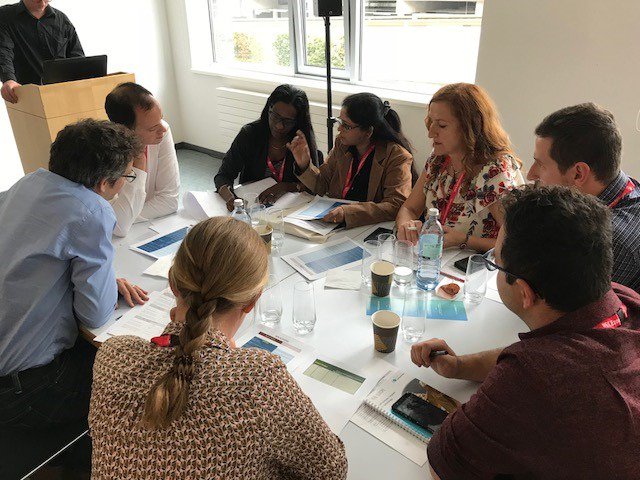 EpilepsyCongres's tweet photo. Hard at work already with small groups creating an operational budget during the Finance session with Helen Cross and Philippe Ryvlin. Lots of team work in the Leadership Development Programme this afternoon #ECE2018 #ilaeWeb https://t.co/sg7SEa7wNM