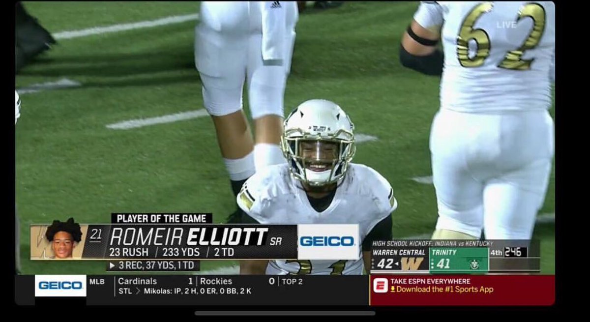 IndySelect's tweet photo. @IndySelect RB @Romeir_Elliott showing out on national tv. https://t.co/hHvLMkKdcg