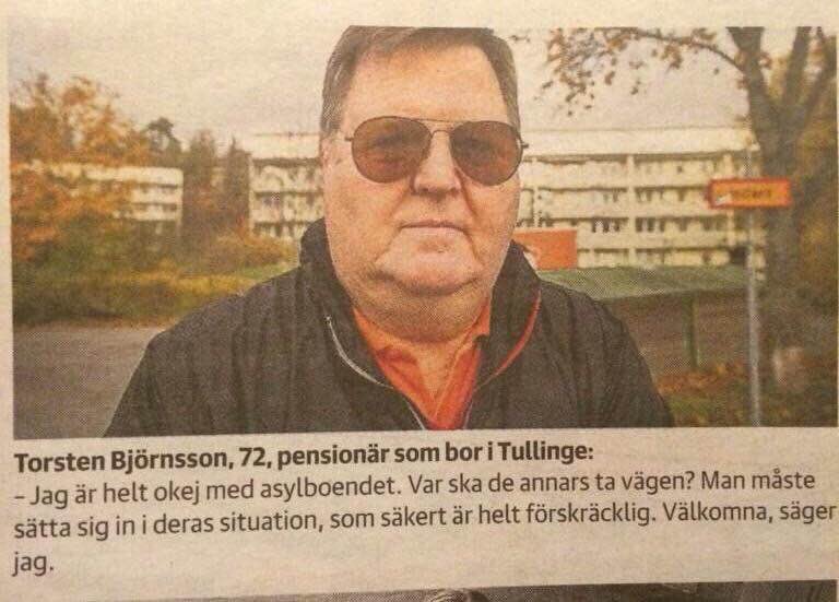 Om något är ”svenska värderingar” så är det detta. Var som Torsten!