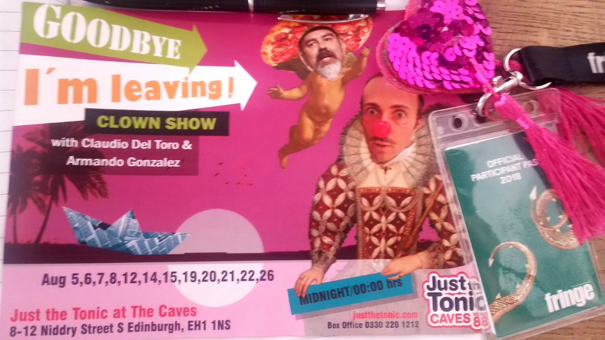 Très bien! We have just 1 date left for our 🌟🌟🌟🌟🌟clown show. You don't wanna miss it! Sunday at 23.59 @Justthetonic #edfringe #IntoTheUnknown #edfringe2018 #clownshow #philippegaulier