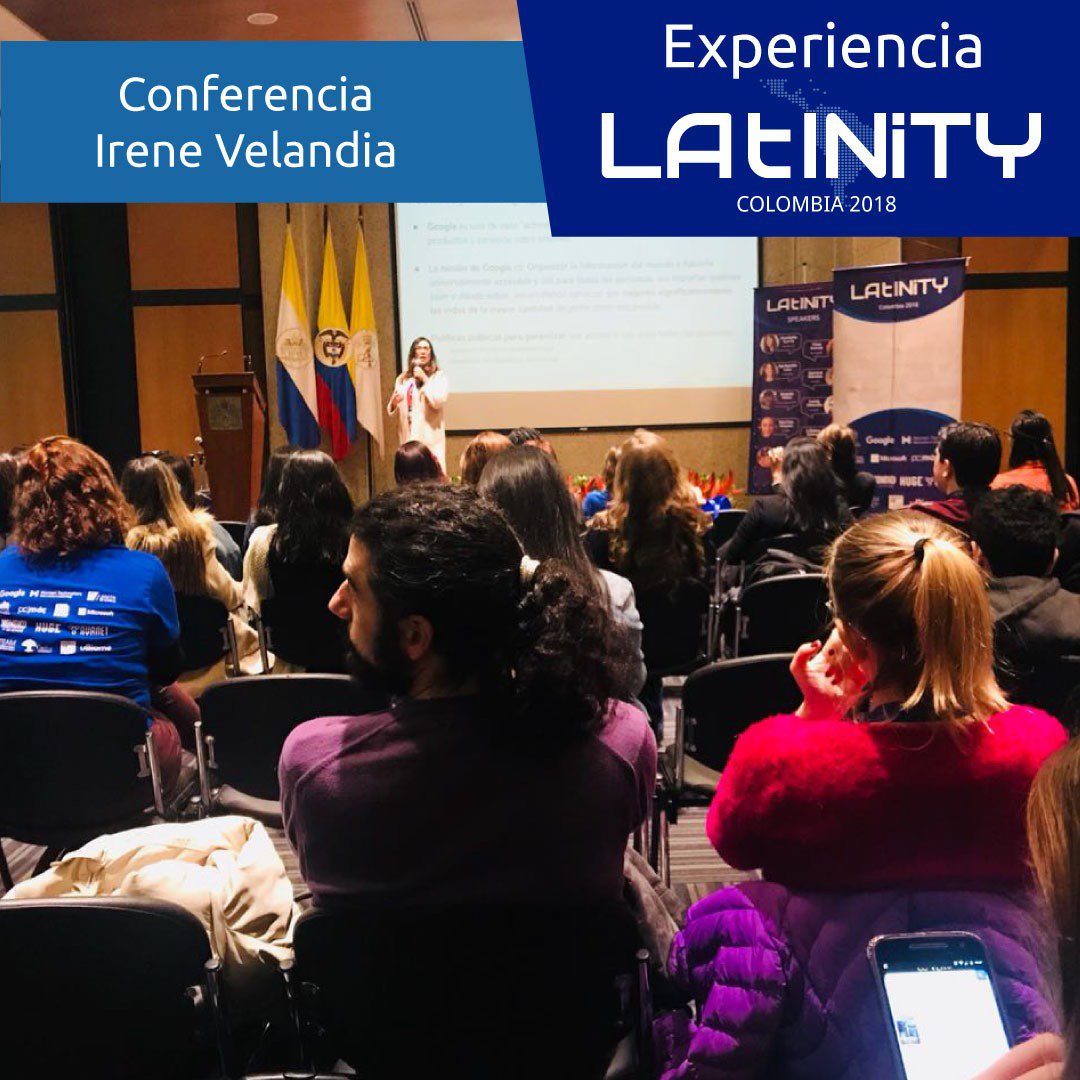 LatinityConf's tweet photo. El papel de la mujer en políticas públicas por Irene Velandia #LAtINiTY2018
#LatinasInComputing
#powergils #wecandoit #codies #pioneras #womenwhocode #jointdeveloper #geekgirls https://t.co/puwo7hN3G8