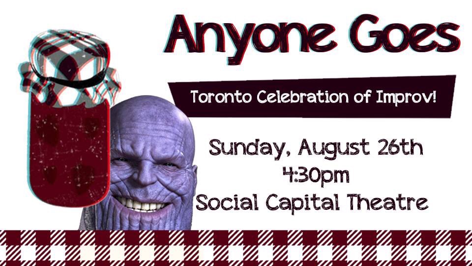AnyoneGoes's tweet photo. Oh, hi! How’s it going? We forgot we had Twitter. Whoops!

Anyways. Ever wanted to jam with us on a Sunday? Good! We’re at @TheSoCap tomorrow afternoon at 430 for the Toronto Celebration of Improv! Come celebrate and jam! https://t.co/1soWBLaqhG