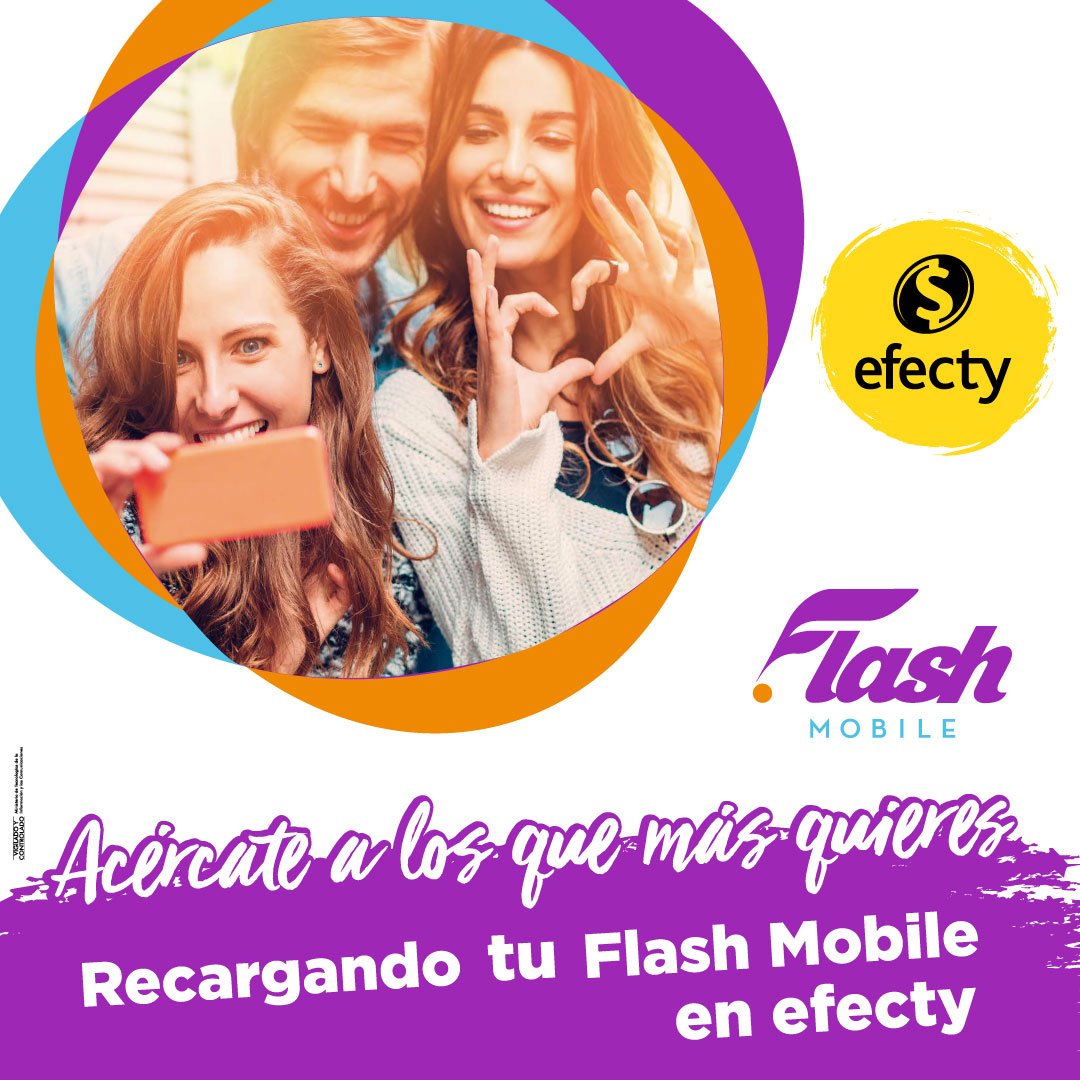 EfectyOficial's tweet photo. Aprovecha nuestra alianza con Flash Mobile para hacer las recargas de tu línea celular. ¡Con nosotros puedes hacerlo de forma fácil, rápida y segura! #Convenioefecty https://t.co/uTqMJzNrhf