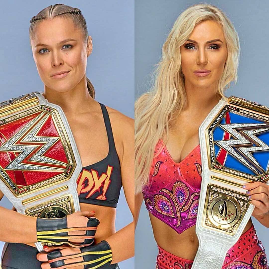 __alexhh's tweet photo. Favorite women’s champ in WWE between these two?! 👊👊

#RT for RAW’s Ronda Rousey 
#Like for SD Live’s Charlotte Flair https://t.co/RiY7ty9oUj