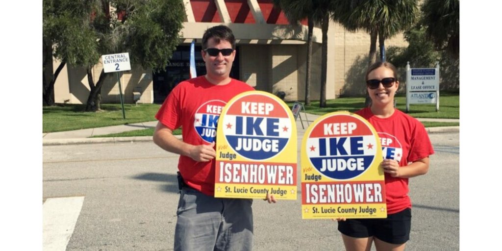 KeepIkeJudge's tweet photo. #KeepIkeJudge by early voting at the Orange Blossom Mall Business Center in #FortPierce today until 6pm! https://t.co/3fFwr7ML0n