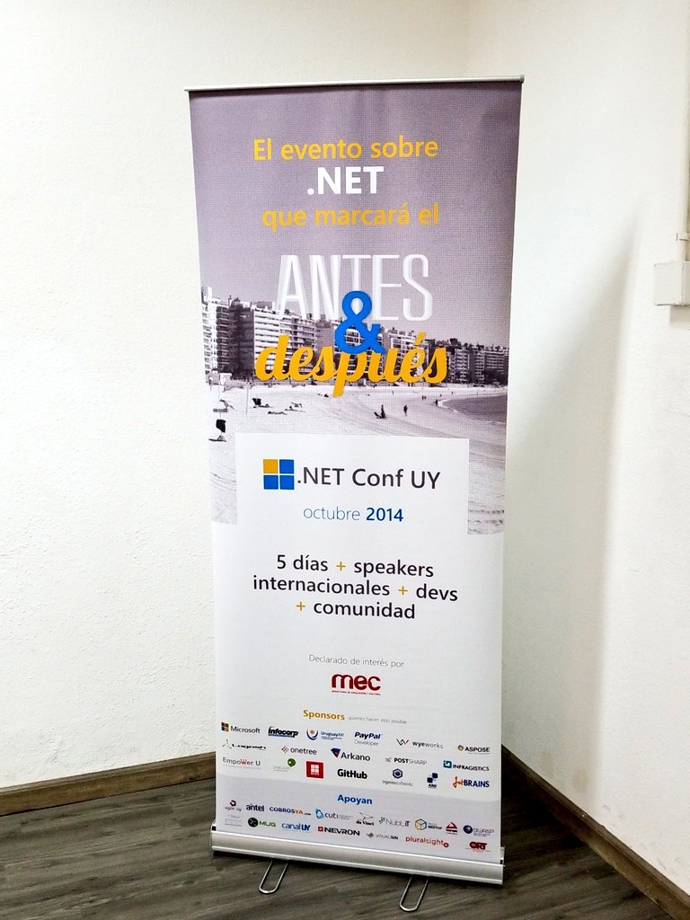 kzfabi's tweet image. En 2014 arrancabamos un movimiento que no nos imaginabamos a dónde nos iba a llevar. Este fue el 1er rollup que hicimos para promocionar la conf en distintas empresas durante 2014. #Nostalgia @NETConfUY @NETConfGlobal