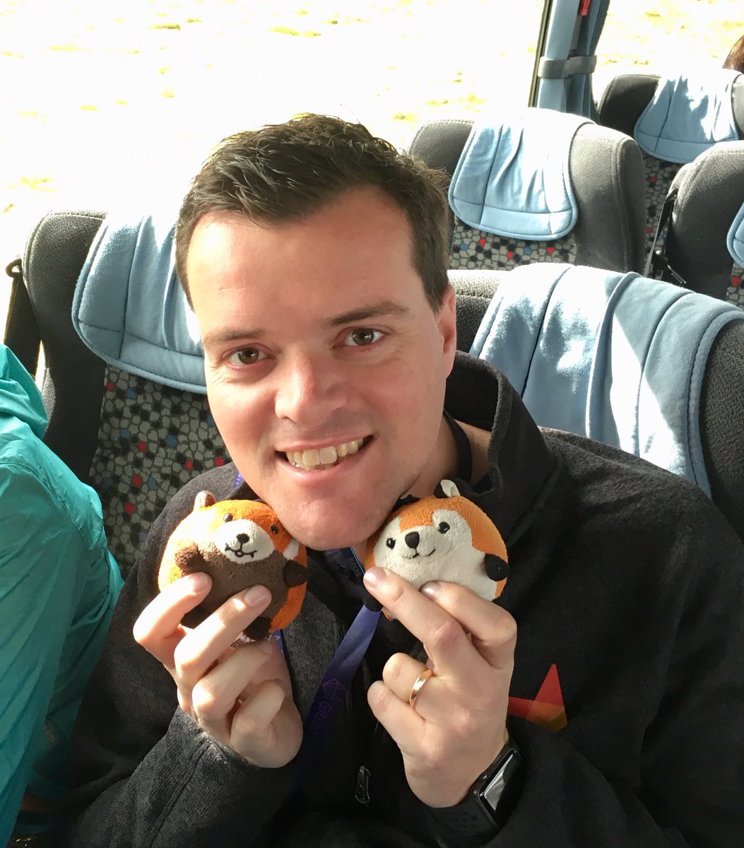 Squishventures's tweet photo. What’s this?! The chibibibis got their first photo at #gitlabsummit with a #GitLab’ber and it’s none other than CEO @sytses! https://t.co/qCsO7nT0R1