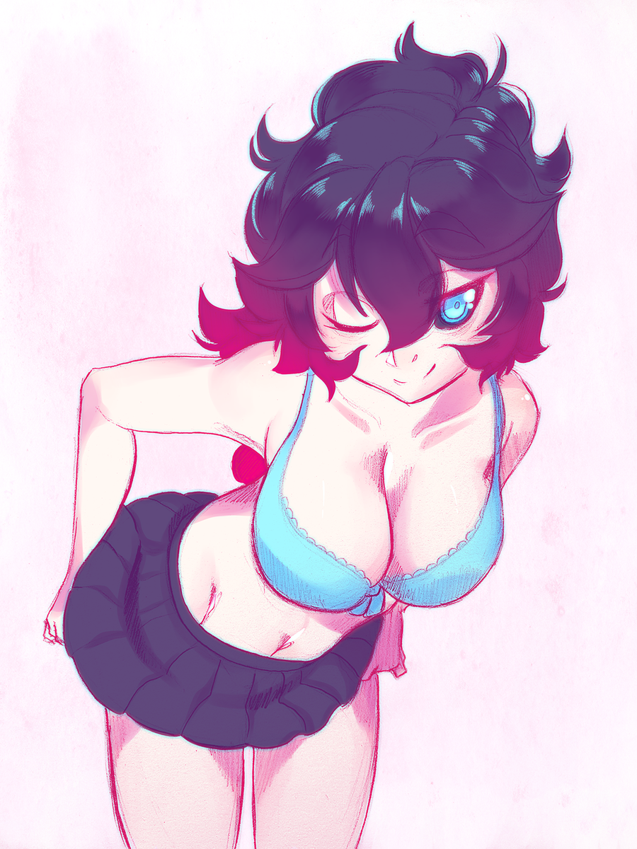 Looncifer's tweet image. I finally coloured this sketch I had laying around of big tiddy Ypsilon
#cutiesaturday