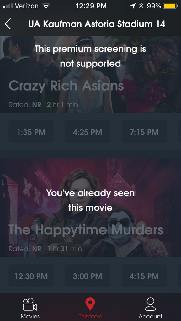 GoodDealNY's tweet photo. @MoviePass seems to think of choice the same way as Henry Ford. #UCanSeeAnyMovieSoLongAsItIsPapillon #DisplayingTheSameShowtimesTwiceIsNot2DifferentThings https://t.co/Oc9S7uTfN2