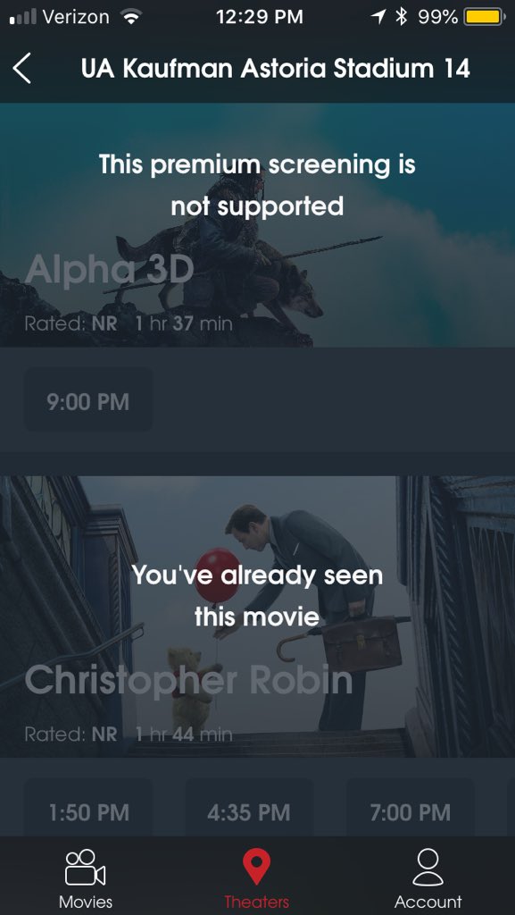 GoodDealNY's tweet photo. @MoviePass seems to think of choice the same way as Henry Ford. #UCanSeeAnyMovieSoLongAsItIsPapillon #DisplayingTheSameShowtimesTwiceIsNot2DifferentThings https://t.co/Oc9S7uTfN2