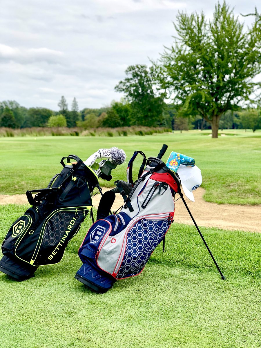BettinardiGolf's tweet photo. We hope everyone is getting some weekend golf in! Spotted: Our NEW @sunmountainsports stand bags, available online this Friday on https://t.co/e0WOGmalfI. Who’s ready for a new golf bag? #Bettinardi #golfbags #comingsoon‼️ #golf #HexB #sunmountaingolf https://t.co/kZHNH6droK